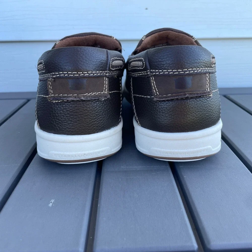 Florsheim Lakeside Slip Brown Leather Loafers Mens 9.5 M Boat Shoes Ne sin Box
